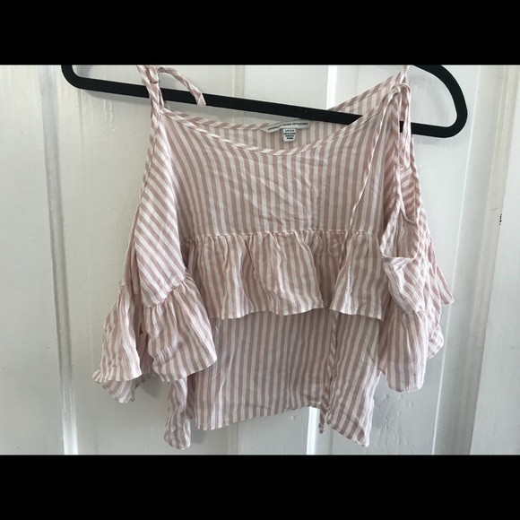 Off the shoulder stripped shirt - Picture 1 of 1